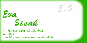 eva sisak business card